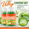 Just Nutrients Vitamin C 1000Mg Gummies (90 Count) - Maximum Strength Chewable Immune Support & Collagen Support For Adults & Kids - Natural Green Apple Flavor - Gluten Free Non-Gmo Vegetarian 90 Gummies