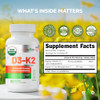 Livegood Organic D3 K2 Supplement 2000 Iu Vegan Capsules With Mk-7 Pure Vitamin D3 With K2 For Immune And Bone Support Made In The Usa Organic D3 K2 Formula (60 Count)