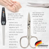 3 Swords Germany - Brand Quality 7-Piece Manicure kit with Rainbow Nail Buffer and Many More Tools in Black Artificial Leather case
