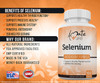 Selenium Thyroid Support Supplement L-selenomethionine Vegan-Friendly Supplement Supports Thyroid, Cardiovascular Health & Immune System for Women & Men 200mcg 100 Capsules by Amate Life