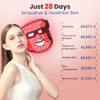 7Ever Red Light Therapy For Face 4 Modes Portable Led Face Mask Red And 850Nm Infrared Light Mask 15-Min Timer '256 Led Beads Rechargeable For At-Home & Travel