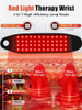 Supersred Red Light Therapy Wrist,Features 48 Led Beads Red Light Therapy Wrap Belt For Body,660Nm And 850Nm Near Infrared Light With 3-Heat Settings,For Neck Knee Ankle Pain Relief,Black