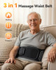 Agptek Cordless Heating Pad With Massager For Lower Back Pain Relief, Heated Waist Belt Wrap, Back Brace Lumbar Support With Heat Vibration 3 Levels Adjustable, Touchscreen, s For Dad, Mom