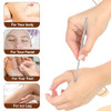 Aysatogc Acupuncture Pen, Facial Reflexology Massage Tool Ear Acupressure And Body Point Probe Pen For Face Body Muscle Relax Feet Legs Arms Shoulders Neck Back, Stainless Steel 3 Pieces