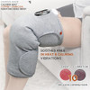 Calming Comfort Calming Heat Knee Wrap By Sharper Image Weighted Copper & Charcoal Heating Pad Auto Shut-Off Feature For Holidays Women & Men 2 Heat & 5 Vibrating Massage Settings 30.3 X 16.5