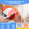 Bibire Cordless Knee Massager With 9 Level Heat, Vibration, Massage, Knee Pain Relief For Swelling Stiff Joints, Stretched Ligament And Muscles Injuries, Adjustable Straps, Suit For Family