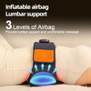 Asopal Heated Lumbar Massager With Inflatable Airbag Support Vibration & Heat 3 Independent Modes Lower Back Massager Cordless Rechargeable Remote Control For Sore Muscle Relaxation And Daily Comfort