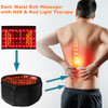 Topcupro Vibrating Infrared Red Light Therapy Belt, 5 Levels Massage Heating Waist Band, Vibration Heat Wrap Massager Body Sculpting Pad, 105 3-Chip Led 660Nm 850Nm, Intensities Wavelength & Timer Adjustable
