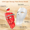 Aimilove Led Light Therapy Mask For Face And Neck, Cordless & Rechargeable, Infrared,Red & Blue Light For Wrinkles And Acne Care, Full Coverage Skincare Device