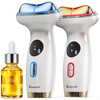 Swancode Cold & Heat Red Light Therapy With Serum - 7-In-1 Led Face Sculpting Tool For Depuffing, Sculpting, Lifting, Hot Electric Gua Sha & Cold Depuffing Wand For Face, Neck & Eye Area, Face&Neck Massager