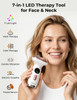 Swancode Cold & Heat Red Light Therapy With Serum - 7-In-1 Led Face Sculpting Tool For Depuffing, Sculpting, Lifting, Hot Electric Gua Sha & Cold Depuffing Wand For Face, Neck & Eye Area, Face&Neck Massager