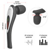 Uv Stylish Rechargeable Personal Hand Held Deep Tissue Vibrating Massager For Muscles, Back, Foot, Neck -Cordless Electric Percussion Body Wand Massage For Women Her