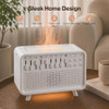 Slhoshipee White Noise Machine With 8 Mixable Nature Sounds Flame Light & Aroma Diffuser Desktop Sound Machine For Sleep Office Yoga & Meditation With Timer Bluetooth & Usb Power