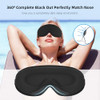 Anpkec Sleep Mask,3D Contoured Sleeping Mask,99% Light Blocking Eye Mask, Zero Eye Pressure Cup Blindfold For Men Women, With Adjustable Strap For Sleeping, Yoga,Traveling(Black)