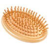 Sliverdew Bamboo Brush For Hair Growth, Natural Wooden Scalp Brush Mini Hair Scalp Massager Bamboo Bristles Detangling Hairbrush For Women, No Handle Design, Anti-Static Round Wood Pins