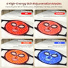 Tiitss Red Light Therapy For Face, Led Face Mask Light Therapy, 850Nm Infrared & Red Light Mask With 4 Modes, Rechargeable Red Light Therapy Mask With Eye Protection, 400 Leds And Timer, For Home Travel Use