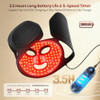 Tiitss Red Light Therapy For Face, Led Face Mask Light Therapy, 850Nm Infrared & Red Light Mask With 4 Modes, Rechargeable Red Light Therapy Mask With Eye Protection, 400 Leds And Timer, For Home Travel Use