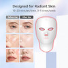 Vileelia Upgraded Led Face Mask Light Therapy - Gen 2 Ultra-Lightweight Face & Neck Red Light Therapy Device - Detachable Neck Piece & 7 Color Photon Skin Care Shield - Wireless & Portable Home Spa