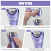 Atg 3.0 Women Face Epilator, 7-In-1 Rechargeable Facial Hair Remover With Led Battery Display, Facial Shaver For Face, Eyebrow, Nose Trimmer (Purple)
