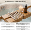 Dawzmr Acupuncture Pen, Stainless Steel Acupressure Pen For Ear, Face & Body Acupressure, Trigger Point Deep Tissue Massager Tool 6 Pieces