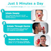 Airphysio Drug-Free Portable Breathing Trainer Device For Lungs | Breathe Better, Improve Lung Health & Mucus Clearance | Average Lung Capacity Device | Made In Australia
