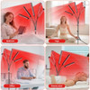 Cholas Red Light Therapy For Face Body 5 Heads Red Infrared Light Therapy Devices With Stand 5 Levels Adjustable Brightness 660Nm And 850Nm Near Infrared Light For Full Body Muscle For Women