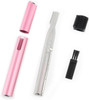 Beavorty Electric Eyebrow Trimmer For Women Facial Hair Razor With Eyebrow Comb Compact Pink Hair Removal Device For Face Neck And Arms Battery Operated