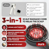 Chufa 3-In-1 Scalp Massager With Oil Applicator, Portable Cordless Scalp Brush For Men & Women, Adjustable Speed, Soothing Red Led Mode, Ipx7 Waterproof, Rechargeable Head Massage Comb For Shower & Dry Use