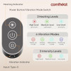 Comfheat Cordless Back Massager With Heat For Pain Relief Deep Tissue, Portable Heating Pad For Lower Back & Sciatica Pain, 4 Motors Wearable Heat Wrap Belt Battery Powered, Extra Large Up To 61"