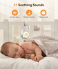 Dreamegg Portable Sound Machine Baby - D11 White Noise Machine For Baby Sleeping With Night Light, White Noise, Lullaby, Nature Sounds, Child Lock, Usb Rechargeable Sound Machine For Travel Nursery