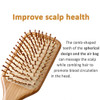 Yuc Paddle Brush, Hair Brush, Made Of Pure Natural Bamboo, No Paint Coating, Massage The Scalp While Combing Hair To Promote Blood Circulation, Prevent Static Electricity ( ) 1Pcs