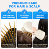 Befanty 24K Gold Plated Gua Sha Hairbrush & Scalp Massager, Anti-Static Metal Bristle Comb For Dry & Wet Brush, Detangler & Curly Hair Brushes For Women & Men