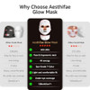 Aesthifae Red Light Therapy For Face And Neck, Red Light Therapy Mask Portable Led Face Mask Cordless, Eye-Protection For True Anti-Wrinkles Skincare At Home
