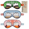 Bermifa Sleep Masks, Silky Satin Eye Masks For Sleeping,Effective Light Blocking Blindfold For Men Women, Cute Cat Paw Design, With No-Pressure Elastic Strap 3 Packs