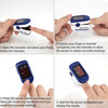 Zacurate 500Bl Fingertip Pulse Oximeter Blood Oxygen Saturation Monitor With Batteries Included (Navy Blue)