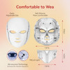 Bearay Led Face Mask Light Therapy, 7 Colors For Skin Vitality, Home Beauty Device - Light Therapy For Face