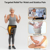 Yabuu Heated Massage Waist Hip Support Brace Heating Pad For Sciatica Pain Relief Hot Physical Therapy Waist/Lower Back/Thigh/Buttock For Men Women