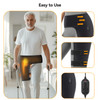 Yabuu Heated Massage Waist Hip Support Brace Heating Pad For Sciatica Pain Relief Hot Physical Therapy Waist/Lower Back/Thigh/Buttock For Men Women