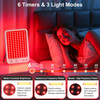 Ziptly Red Light Therapy For Face And Body, Dual 660Nm & 850Nm Near Infrared Red Light Therapy Panel With Adjustable Stand And Timer, 3 Modes And 6 Brightness Levels,Ideal For Family & Friends (White)