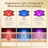 Toyxe Red Light Therapy For Face, Wireless Led Face Glow Mask With 850Nm Near-Infrared Red Light (Nir) Therapy Device, Rechargeable Portable Design For Home & Travel (White)