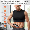 Cjc Heated Muscle Scraper Tool Electric Fascia Knife Muscle Scraper Massage Tools With 4 Modes, 3 Heat & Vibration Levels, Portable Gua Sha Tools For Full Body Deep Tissue (White