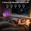 Smilebop White Noise Sound Machine With Night Light, Portable Sound Machine For Baby And Adults With 10-Color Night Light, 32 Soothing Sounds & 5 Timer For Nursery, Home Office Privacy And Travel