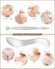 Eraeleph 2 In 1 Acupressure Pen And Scraper Set, Stainless Steel Muscle Scraper Tool, Body Gua Sha Tool For Physical Therapy, Deep Tissue Massage, Myofascial Release Tool