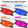 Vivchic Red Light Therapy For Face 4 Wavelengths Red Light Mask(660Nm Red 850Nm Nir Blue Yellow) 84 Leds Wireless 2000Mah Charging Multiple Light Modes Anti-Aging & Brightening(Black)
