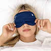 Som Sleep Satin Sleep Mask For Women & Men Soft & Comfortable Eye Mask For Sleeping With Adjustable Head Band 100 Light Blocking Breathable Fabric Eye Cover For Sleeping Navy Blue
