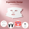 Cylbune Red Light Therapy For Face 3 Modes Portable Led Face Mask 850Nm Red Light Face Mask With Red, Blue And Mixed Light Rechargeable Remote Light Therapy Mask For Home Yoga Travel Gym