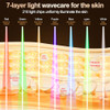 Yurui Teng Red Light Therapy For Face 7 -Color Light Modes '3-In-1 Fusion Led Beads 1200Mah Red Light Therapy Face Mask With Timer Suitable For Home Use Brighten And Tighten Skin Tone (Black)