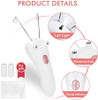 Flylin Facial Hair Remover, Electric Women Cordless Facial Threading Epilator Ladies Beauty Hair Remover Usb Rechargeable Facial Trimmer Cotton Threading Hair Shaver