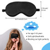 Geyoga Silk Sleeping Mask With Adjustable Strap-Silk Eye Mask Soft Eye Cover Blindfold Eyeshade With Leopard Print, For Blocking Out Lights Sweet Sleep Travel Relax, Nap, Meditation (Black) 2 Pieces