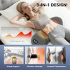 Dyhodu 3-In-1 Electric Back Massager Pillow, Rechargeable Lumbar Support Cushion With Heat Vibration